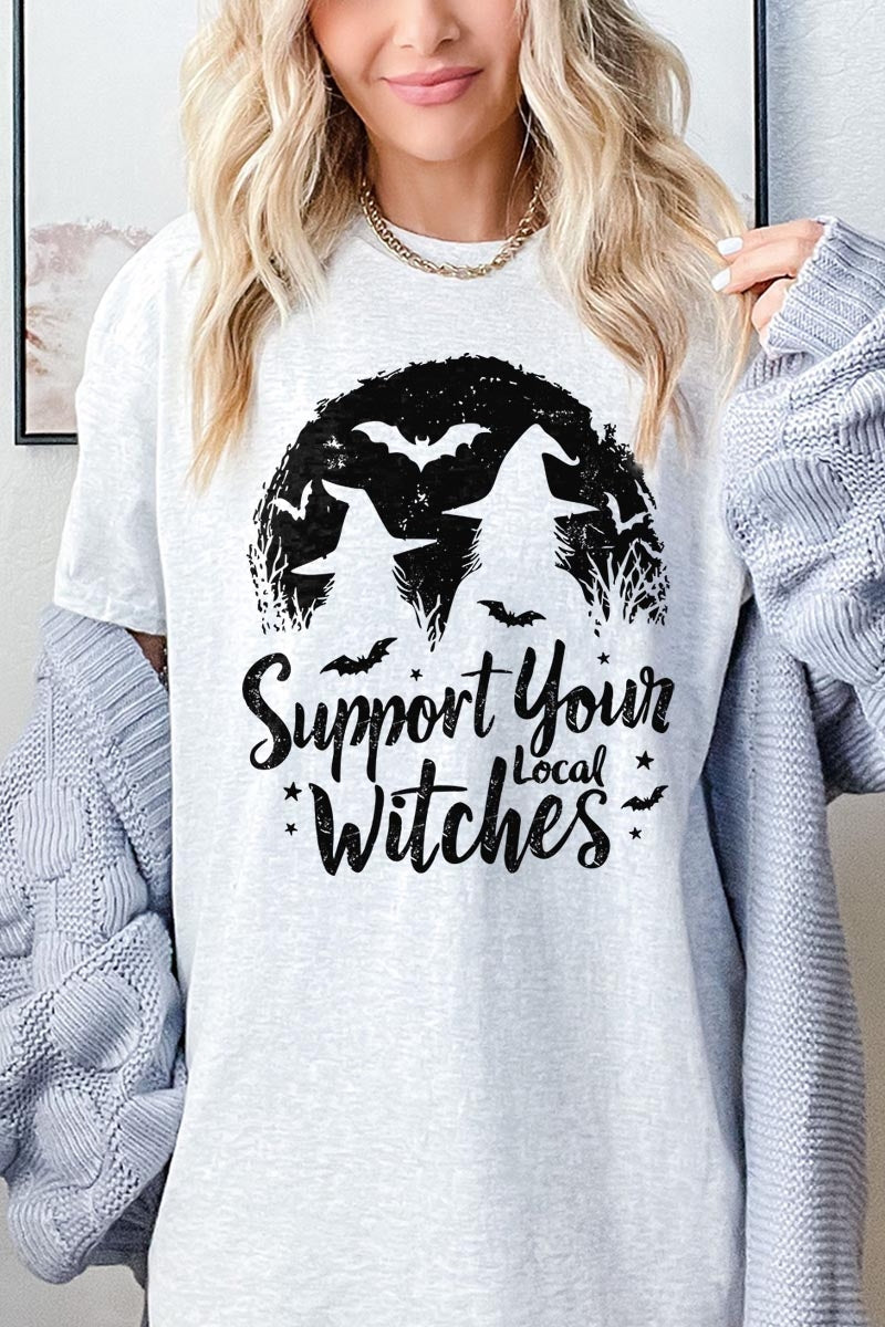 5000P-E3161 Local Witches Halloween Graphic Plus Heavy Cotton Tee $12.75