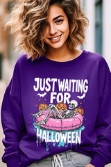 UL180P-E3138 Just Waiting For Halloween Graphic Plus Sweatshirt $25