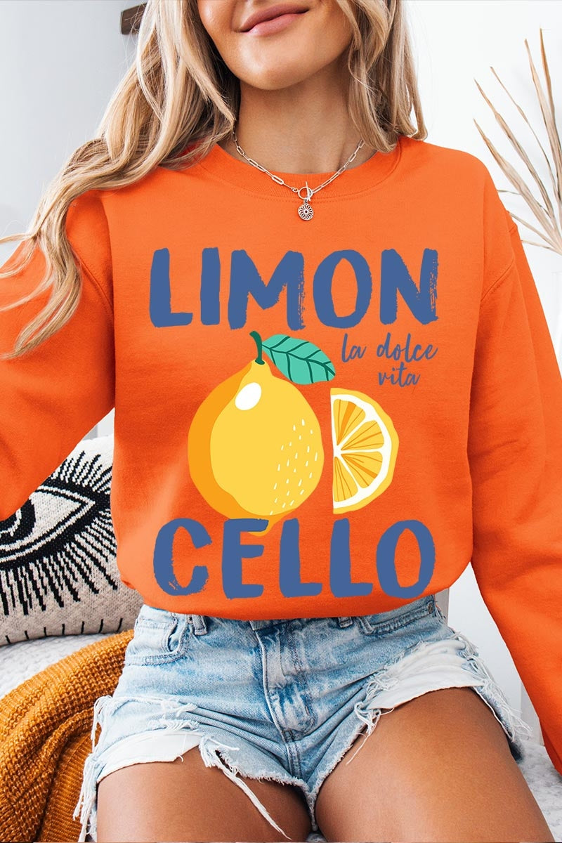 UL180P-E3056 Limoncello Graphic Plus Sweatshirt $25
