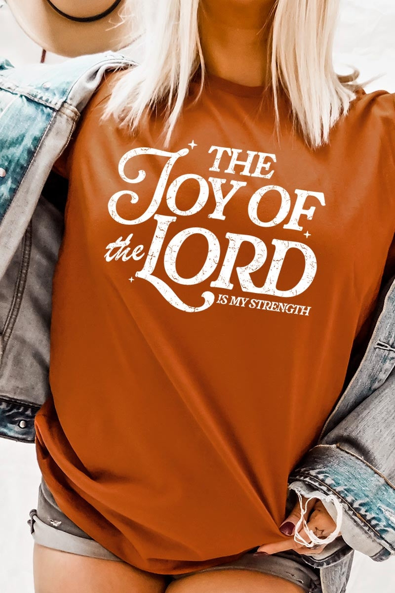 US3001-E3179 Joy of the Lord Graphic Tee $12.5
