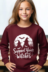 UL180B-E3161Z Local Witches Halloween Kids Graphic Sweatshirt $20