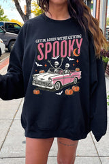 UL180-E3142 Spooky Skeleton Graphic Sweatshirt $20