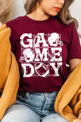 US3001P-E3073 Distressed Game Day Graphic Plus Tee $16