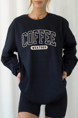 UL240P-E3207 Coffee Weather Graphic Plus Long Sleeve Tee $17