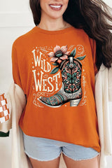 5000P-E3100 Wild West Cowgirl Boot Plus Heavy Cotton Tee $12.75
