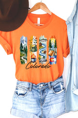 US3001P-E3061CO Colorado State Brushstroke Graphic Plus Tee $16
