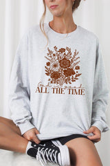 UL240P-E3116 God Is Good Floral Graphic Plus Long Sleeve Tee $17