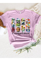 US3001P-E3061PA Pennsylvania State Brushstroke Graphic Plus Tee $16