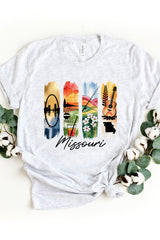 US3001P-E3061MO Missouri State Brushstroke Graphic Plus Tee $16