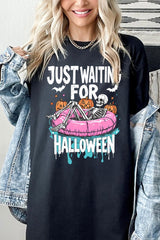 5000P-E3138 Just Waiting For Halloween Plus Heavy Cotton Tee $12.75