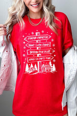 5000P-E3189 Ski Lodge Signs Graphic Plus Heavy Cotton Tee $12.75