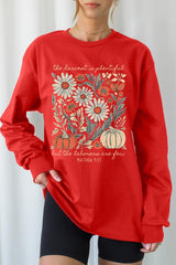 UL240-E3173 Faith Harvest Graphic Long Sleeve Tee $13.75