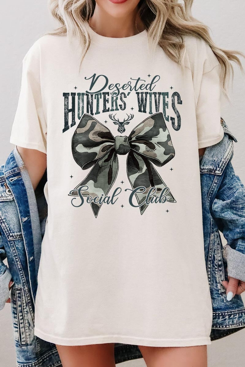 5000-E3193 Huntersu2019 Wives Social Club Graphic Heavy Cotton Tee $9