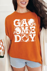 5000-E3073 Distressed Game Day Graphic Heavy Cotton Tee $9
