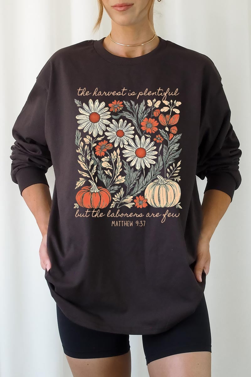 UL240-E3173 Faith Harvest Graphic Long Sleeve Tee $13.75