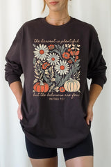 UL240P-E3173 Faith Harvest Graphic Plus Long Sleeve Tee $17