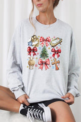 UL240-E3219 Nativity Scene Christmas Graphic Long Sleeve Tee $13.75