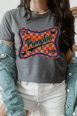 US3001-E3144 Itu2019s pumpkin time Graphic Tee $12.5