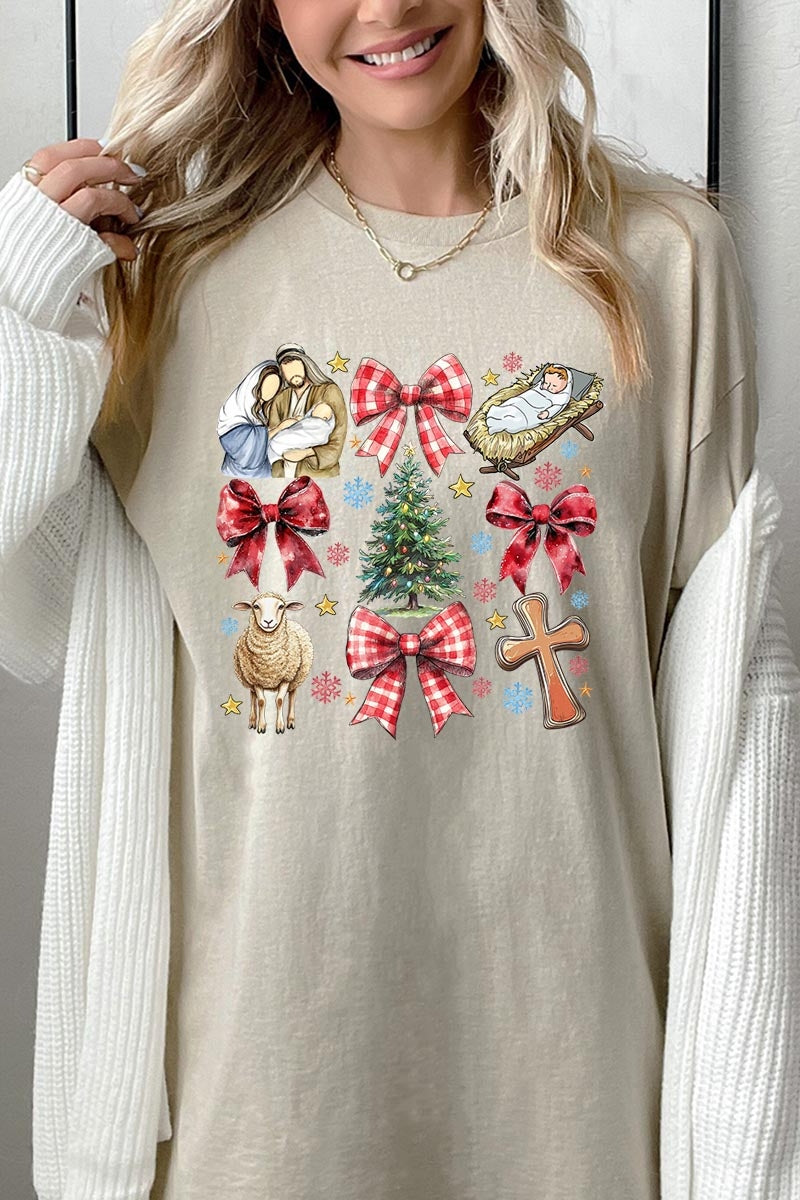 5000-E3219 Nativity Scene Christmas Graphic Heavy Cotton Tee $9