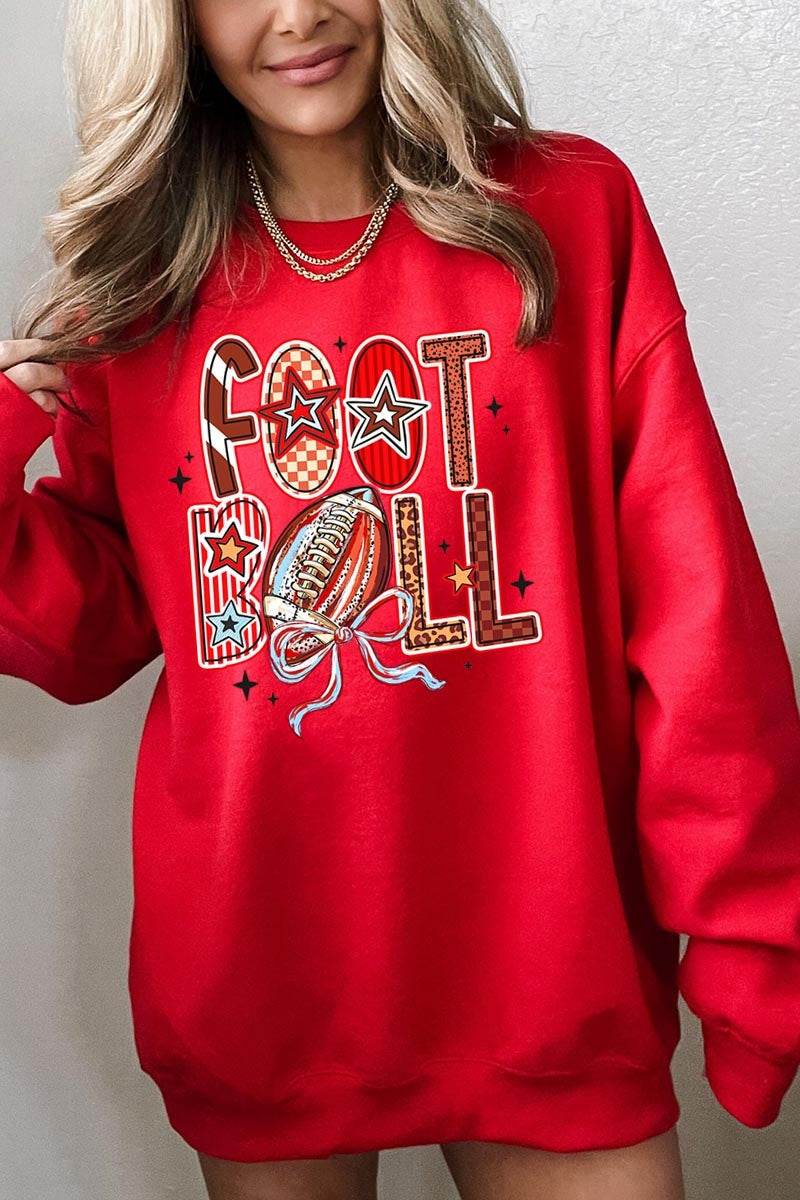 UL180P-E3053 Brushstroke Football Graphic Plus Sweatshirt $25