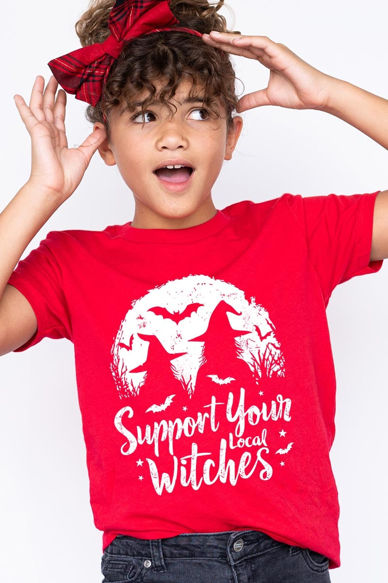 US3001Y-E3161Z Local Witches Halloween Kids Graphic Tee $11
