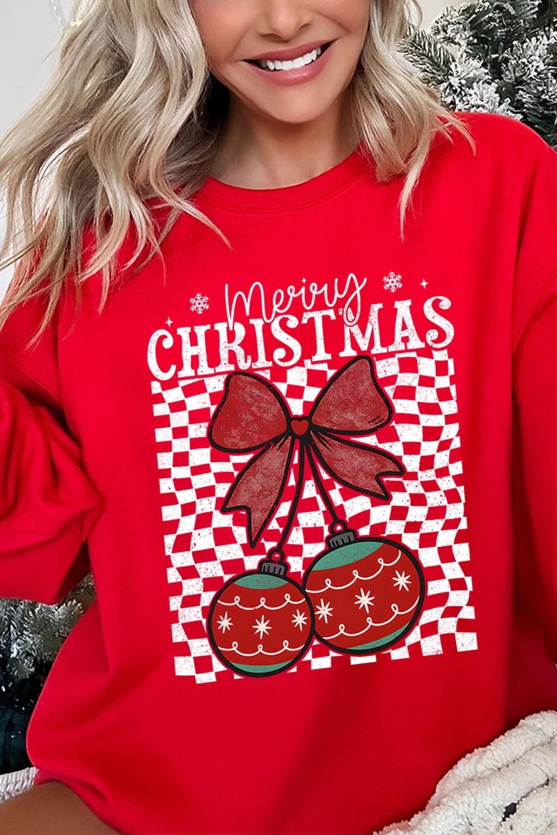 UL180-E3196 Cherry Ornament Christmas Graphic Sweatshirt $20