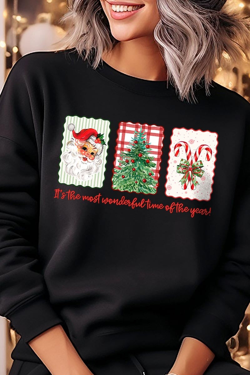 UL180P-E3201 Most Wonderful Time Graphic Plus Sweatshirt $25