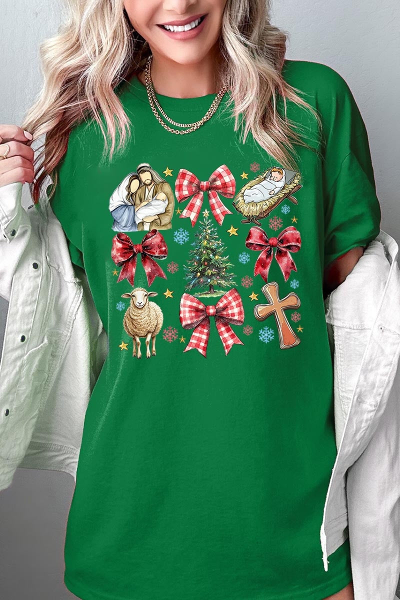 5000-E3219 Nativity Scene Christmas Graphic Heavy Cotton Tee $9