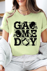 US3001-E3073 Distressed Game Day Graphic Tee $12.5