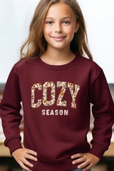 UL180B-E3082Z Cozy Season Kids Graphic Sweatshirt $20