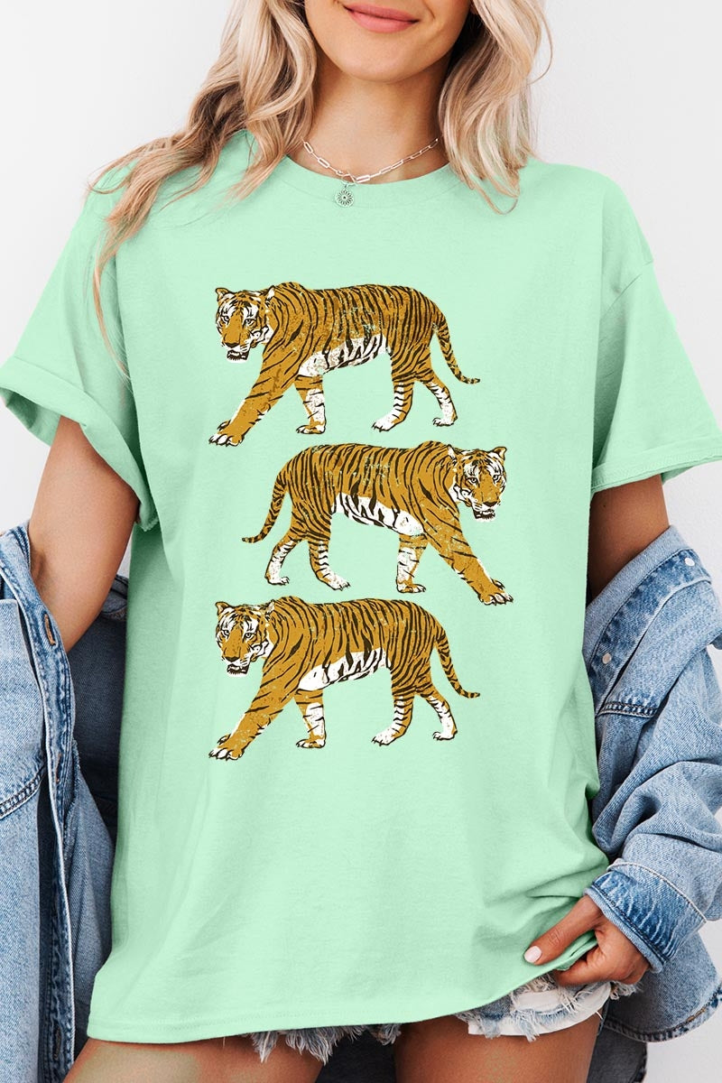 5000P-E3104 Retro Tigers Graphic Plus Heavy Cotton Tee $12.75