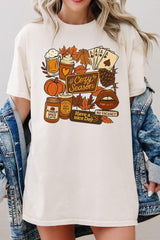 5000P-E3119 Retro Fall Collage Graphic Plus Heavy Cotton Tee $12.75