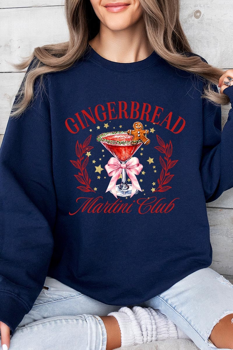UL180-E3216 Gingerbread Martini Club Graphic Sweatshirt $20