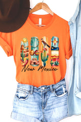 US3001P-E3061NM New Mexico State Brushstroke Graphic Plus Tee $16