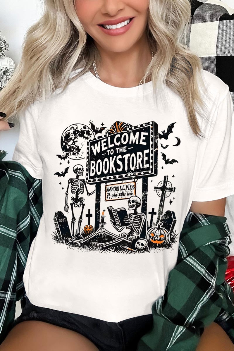 US3001P-E3122 Bookstore Halloween Graphic Plus Tee $16