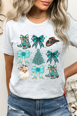 US3001P-E3180 Western Christmas Graphic Plus Tee $16
