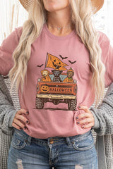 US3001-E3150 Halloween Truck Dogs Graphic Tee $12.5