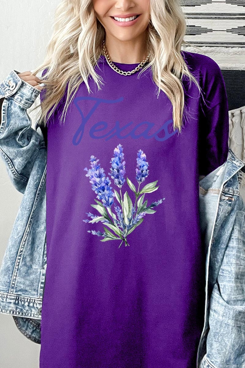 5000P-E3060 Texas Bluebonnet Graphic Plus Heavy Cotton Tee $12.75