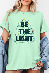 5000P-E3202 Be the Light Christmas Graphic Plus Heavy Cotton Tee $12.75