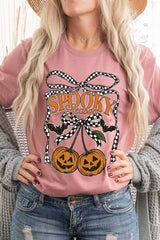US3001-E3085 Pumpkin Cherries Graphic Tee $12.5