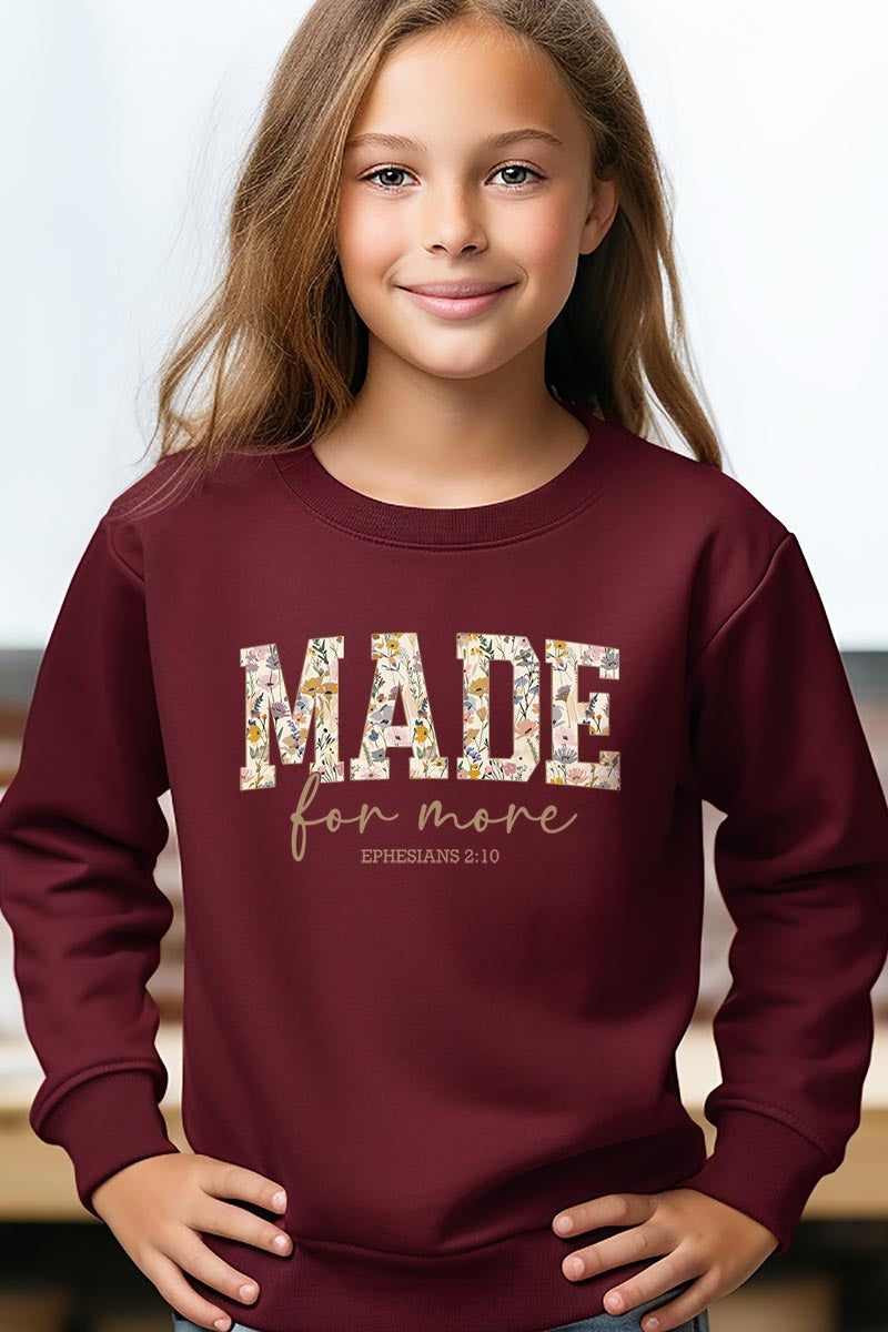 UL180B-E3068Z Made for More Faith Kids Graphic Sweatshirt $20