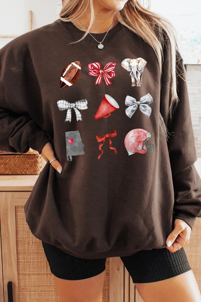 UL180P-E3076 Alabama Football Graphic Plus Sweatshirt $25