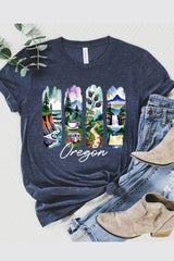 US3001P-E3061OR Oregon State Brushstroke Graphic Plus Tee $16