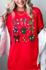 5000P-E3195 Christmas Bow Paw Graphic Plus Heavy Cotton Tee $12.75