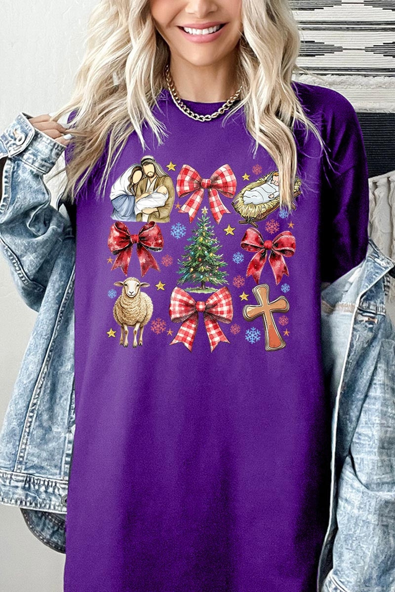 5000-E3219 Nativity Scene Christmas Graphic Heavy Cotton Tee $9