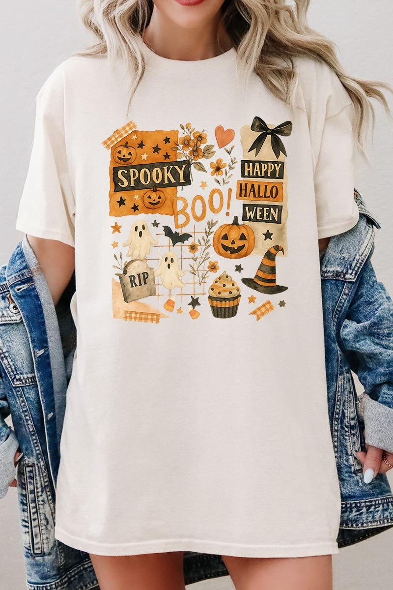 5000-E3084 Halloween collage Graphic Heavy Cotton Tee $9