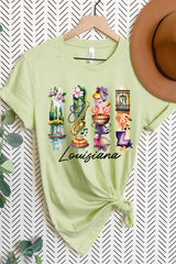 US3001P-E3061LA Louisiana State Brushstroke Graphic Plus Tee $16