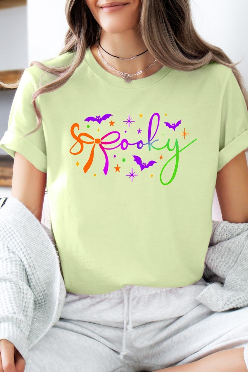 US3001P-E3109 Spooky Halloween Graphic Plus Tee $16