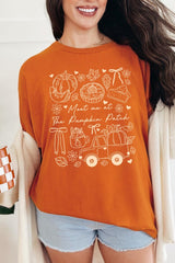 5000P-E3163 Pumpkin Patch Doodle Graphic Plus Heavy Cotton Tee $12.75