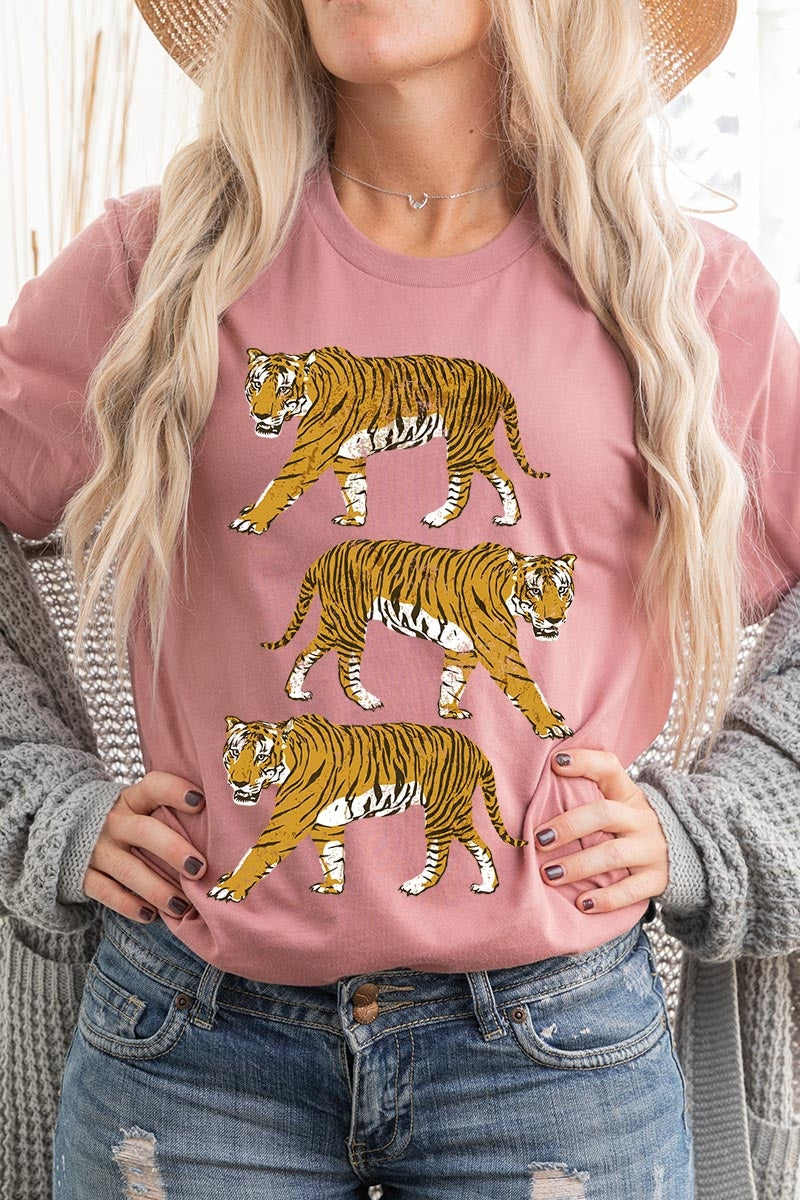 US3001-E3104 Retro Tigers Graphic Tee $12.5